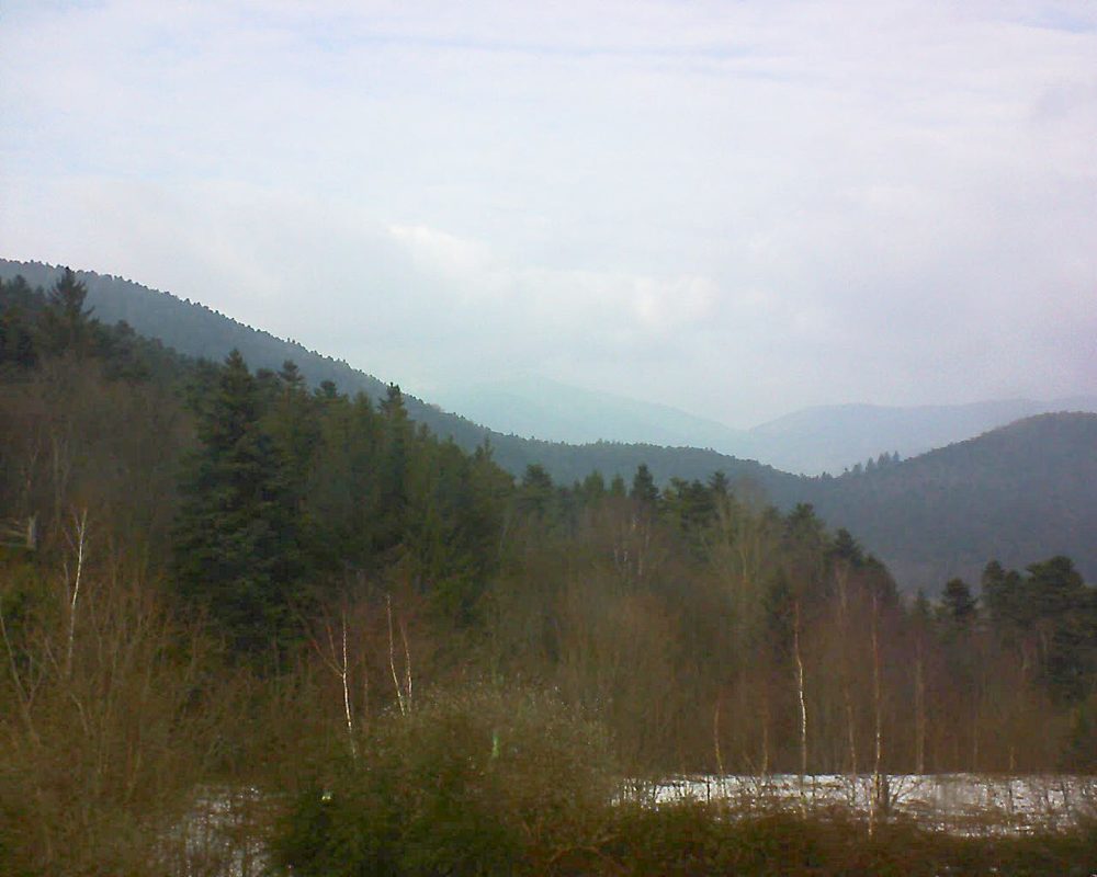 Le petit ballon vu depuis le Domaine Langmatt à Murbach le 08.02.2018 à 14:00 Le petit ballon (Alsace, Vosges) le 08.02.2018 à 14:00