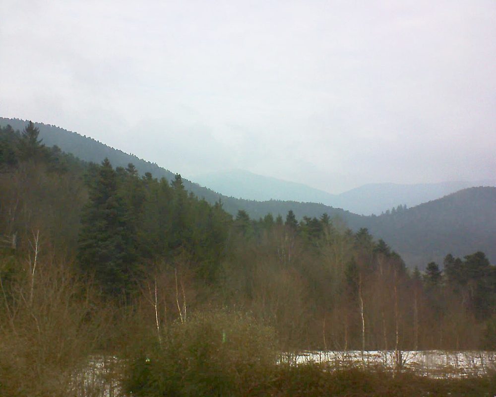 Le petit ballon vu depuis le Domaine Langmatt à Murbach le 08.02.2018 à 14:30 Le petit ballon (Alsace, Vosges) le 08.02.2018 à 14:30