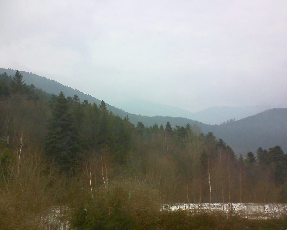 Le petit ballon vu depuis le Domaine Langmatt à Murbach le 08.02.2018 à 14:45 Le petit ballon (Alsace, Vosges) le 08.02.2018 à 14:45