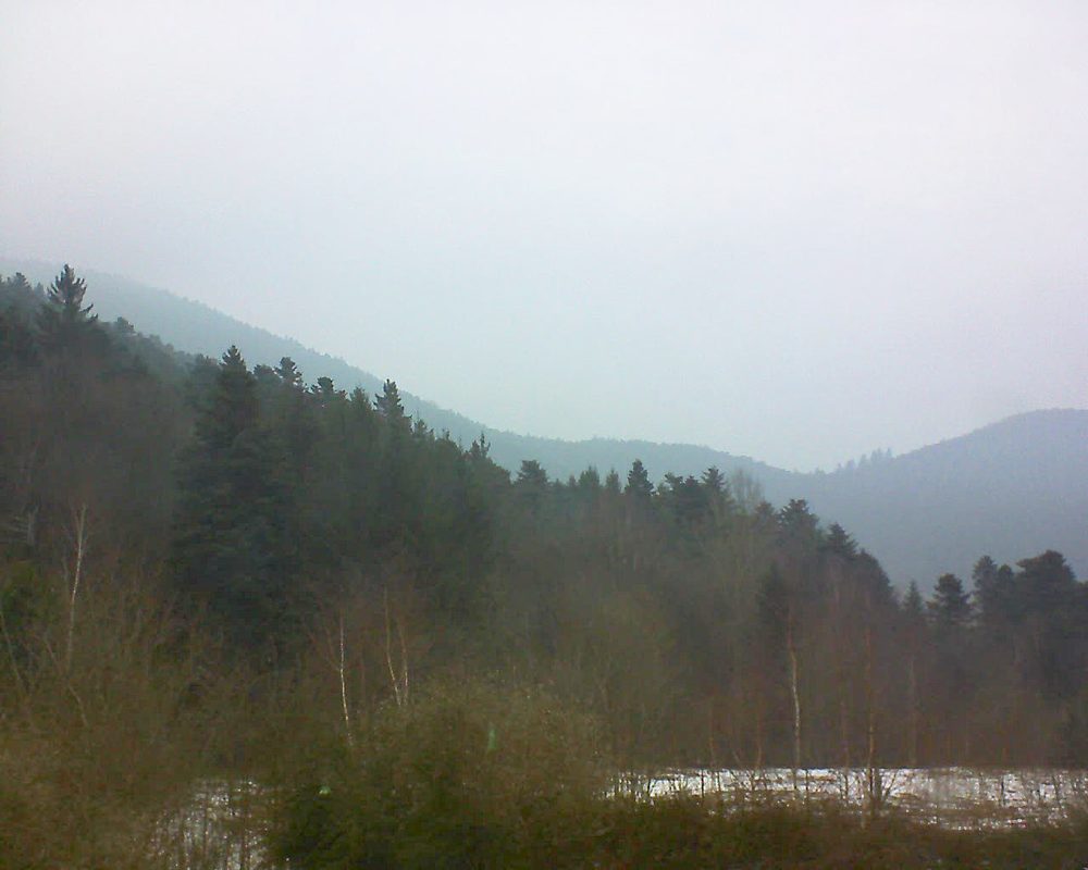 Le petit ballon vu depuis le Domaine Langmatt à Murbach le 08.02.2018 à 15:15 Le petit ballon (Alsace, Vosges) le 08.02.2018 à 15:15
