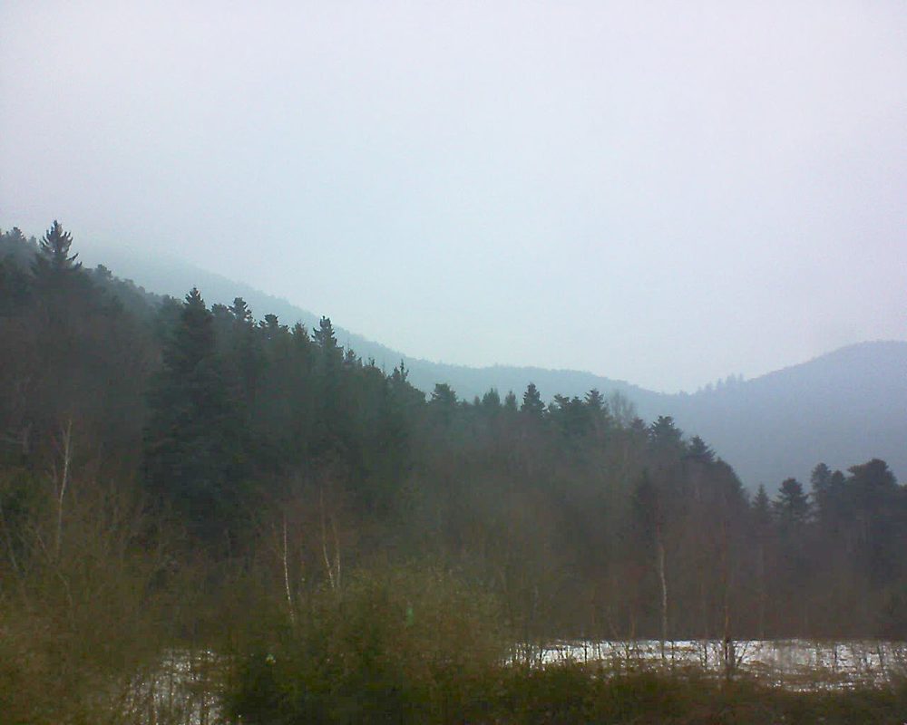 Le petit ballon vu depuis le Domaine Langmatt à Murbach le 08.02.2018 à 15:45 Le petit ballon (Alsace, Vosges) le 08.02.2018 à 15:45