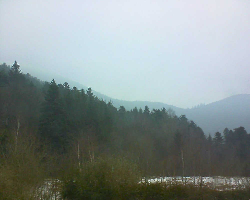 Le petit ballon vu depuis le Domaine Langmatt à Murbach le 08.02.2018 à 16:15 Le petit ballon (Alsace, Vosges) le 08.02.2018 à 16:15