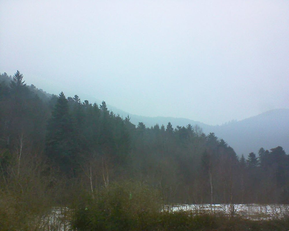 Le petit ballon vu depuis le Domaine Langmatt à Murbach le 08.02.2018 à 17:00 Le petit ballon (Alsace, Vosges) le 08.02.2018 à 17:00