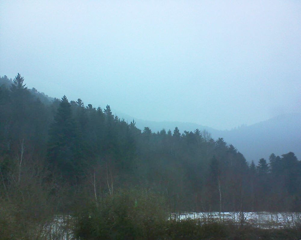 Le petit ballon vu depuis le Domaine Langmatt à Murbach le 08.02.2018 à 17:15 Le petit ballon (Alsace, Vosges) le 08.02.2018 à 17:15