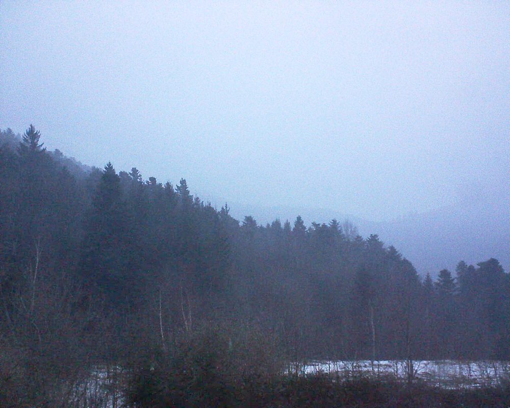 Le petit ballon vu depuis le Domaine Langmatt à Murbach le 08.02.2018 à 17:45 Le petit ballon (Alsace, Vosges) le 08.02.2018 à 17:45