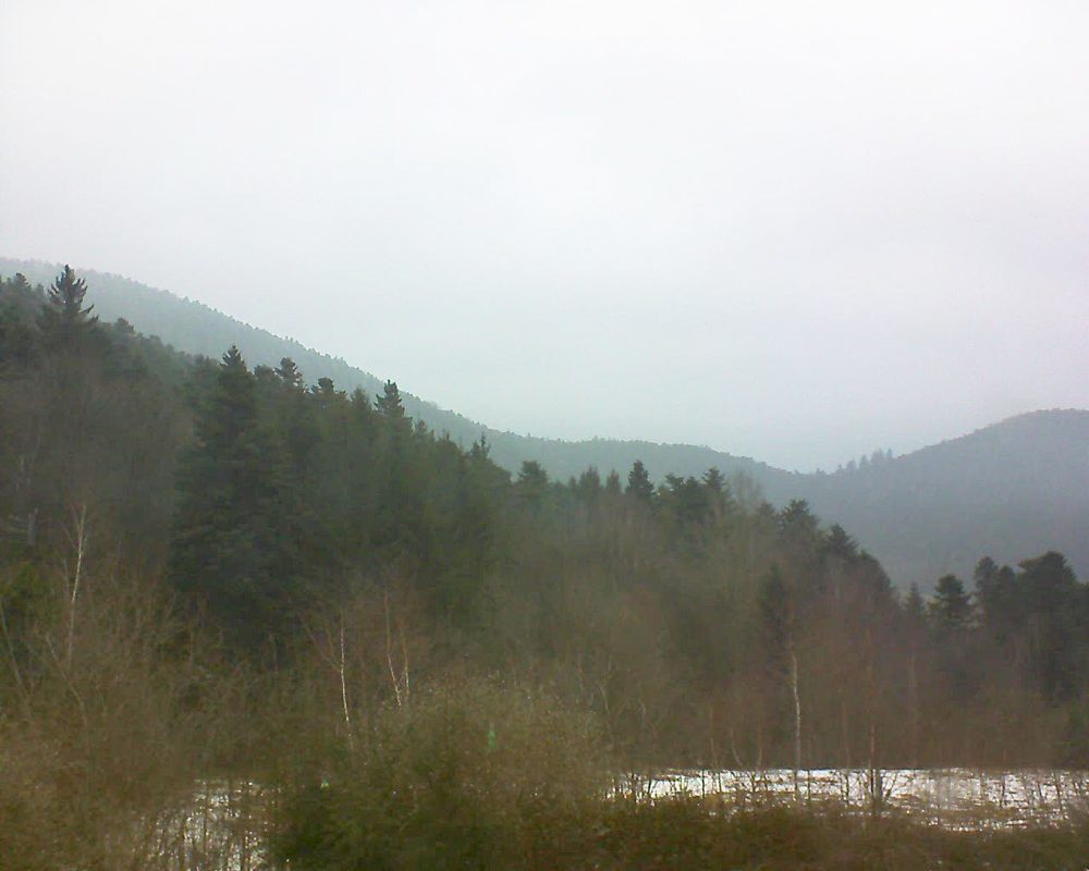 Le petit ballon vu depuis le Domaine Langmatt à Murbach le 09.02.2018 à 10:30 Le petit ballon (Alsace, Vosges) le 09.02.2018 à 10:30