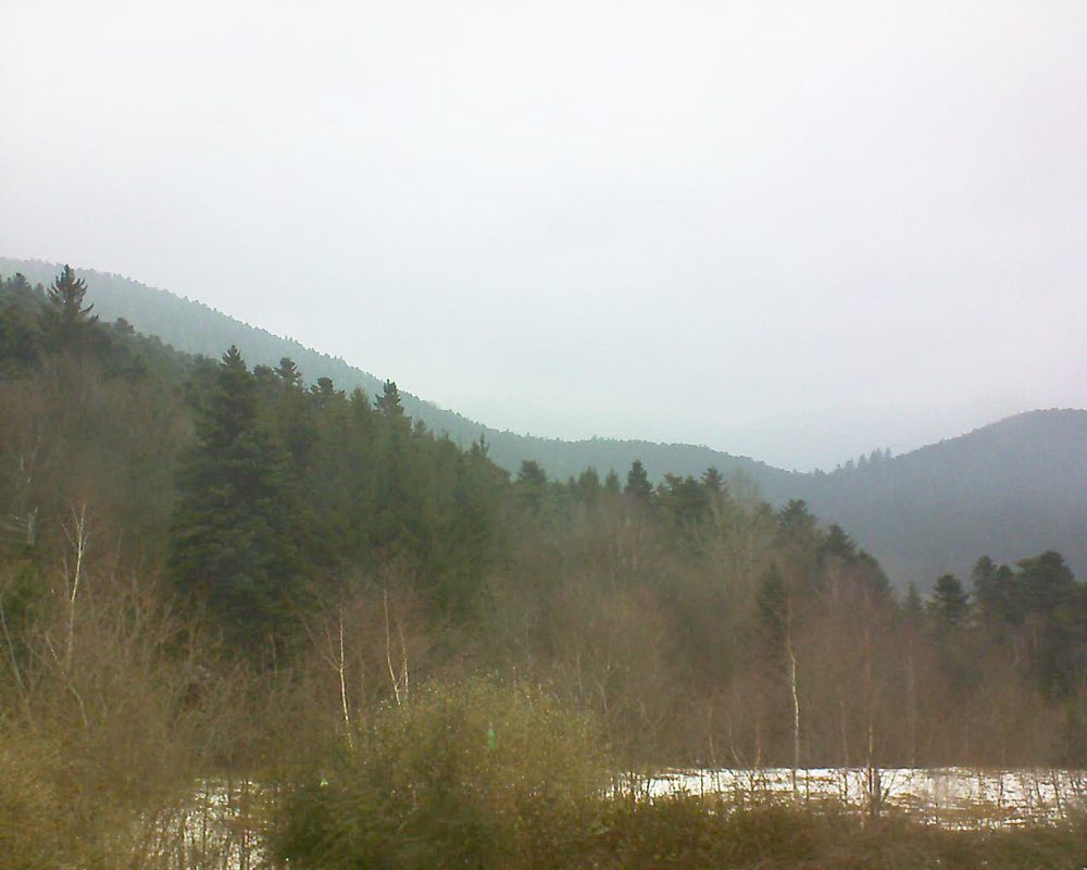 Le petit ballon vu depuis le Domaine Langmatt à Murbach le 09.02.2018 à 11:00 Le petit ballon (Alsace, Vosges) le 09.02.2018 à 11:00