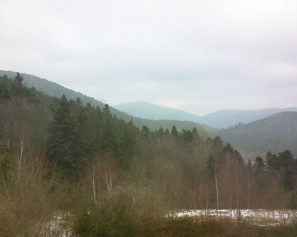 Le petit ballon vu depuis le Domaine Langmatt à Murbach le 09.02.2018 à 13:30 Le petit ballon (Alsace, Vosges) le 09.02.2018 à 13:30