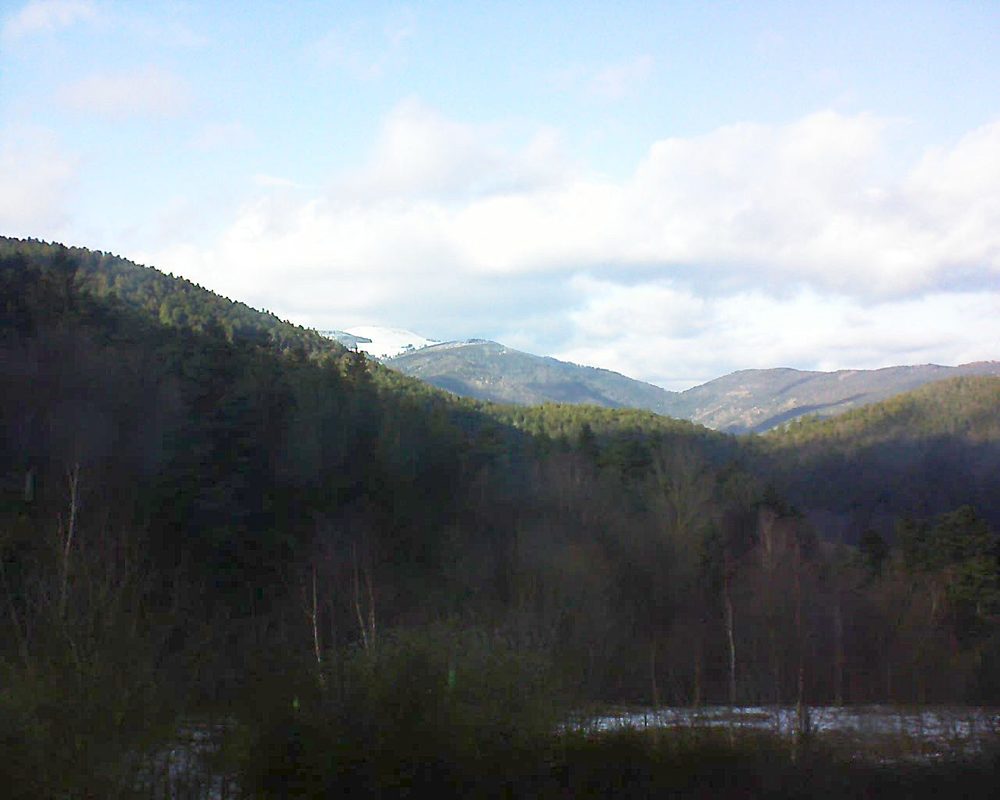 Le petit ballon vu depuis le Domaine Langmatt à Murbach le 10.02.2018 à 15:15 Le petit ballon (Alsace, Vosges) le 10.02.2018 à 15:15