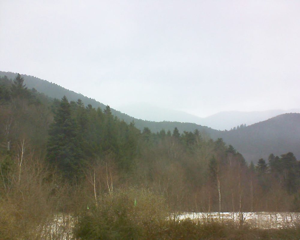 Le petit ballon vu depuis le Domaine Langmatt à Murbach le 11.02.2018 à 11:30 Le petit ballon (Alsace, Vosges) le 11.02.2018 à 11:30