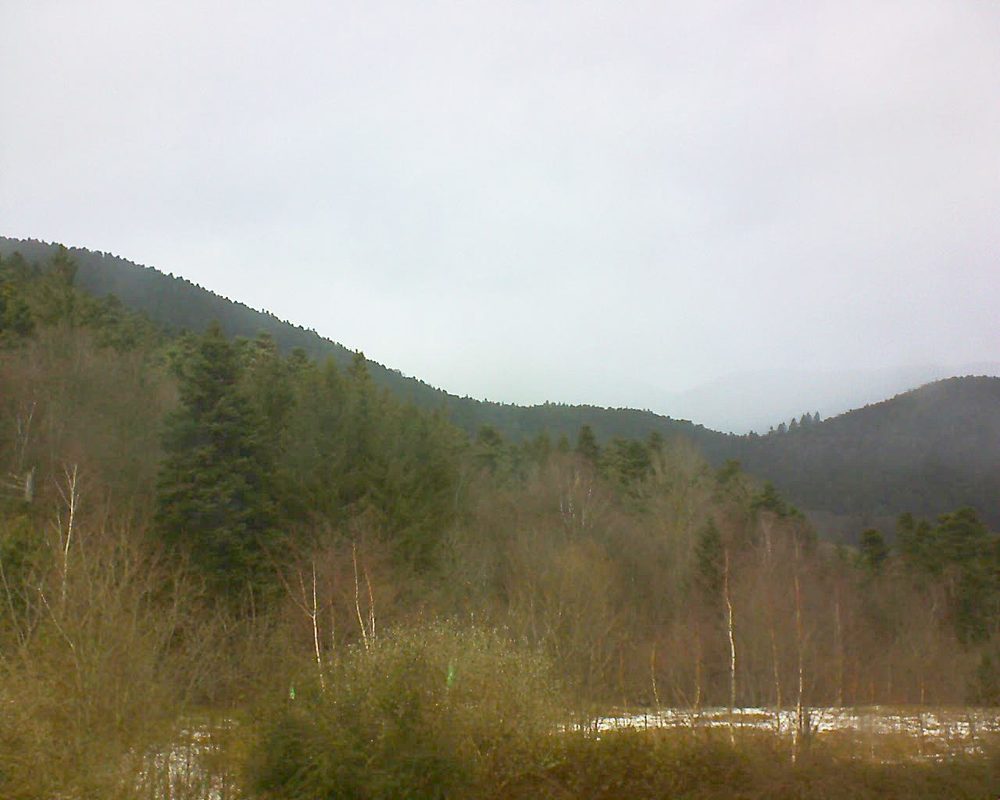 Le petit ballon vu depuis le Domaine Langmatt à Murbach le 11.02.2018 à 13:00 Le petit ballon (Alsace, Vosges) le 11.02.2018 à 13:00
