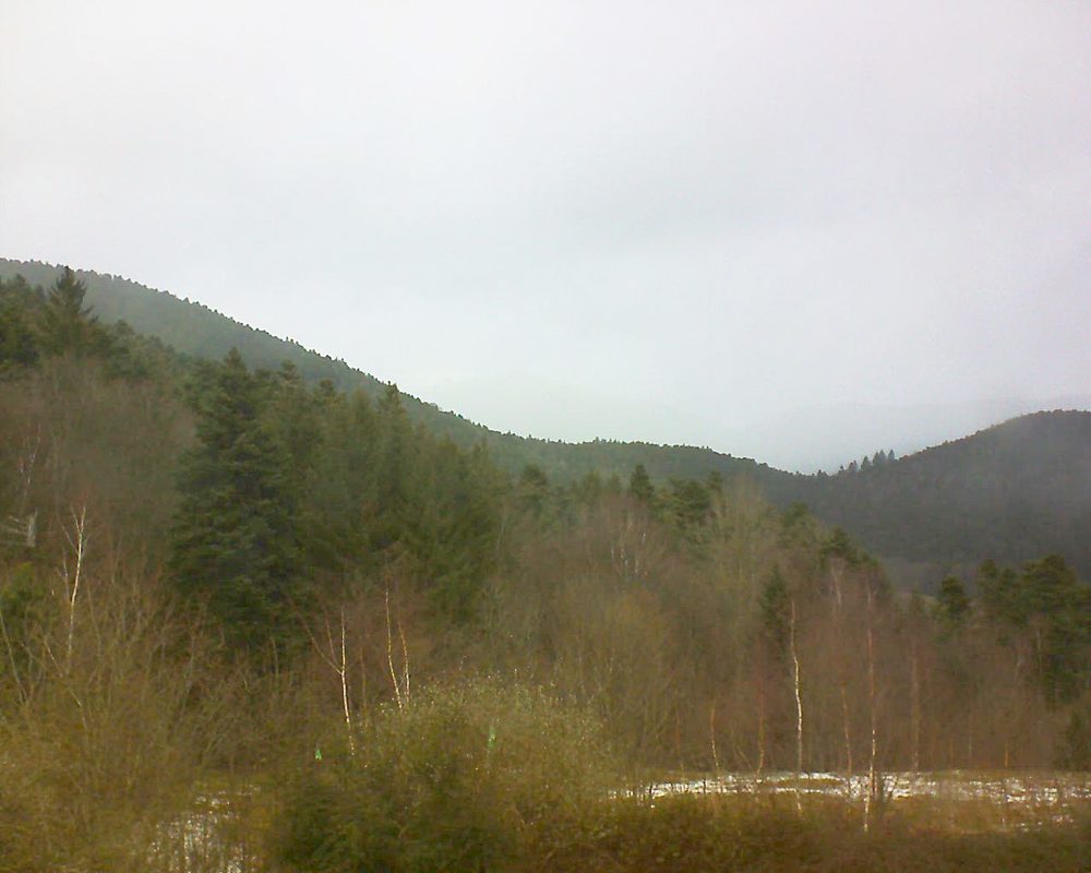 Le petit ballon vu depuis le Domaine Langmatt à Murbach le 11.02.2018 à 13:30 Le petit ballon (Alsace, Vosges) le 11.02.2018 à 13:30