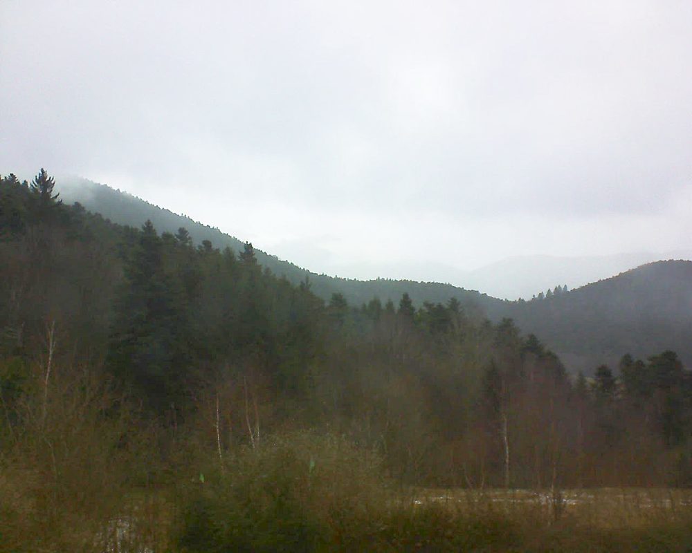 Le petit ballon vu depuis le Domaine Langmatt à Murbach le 11.02.2018 à 16:00 Le petit ballon (Alsace, Vosges) le 11.02.2018 à 16:00