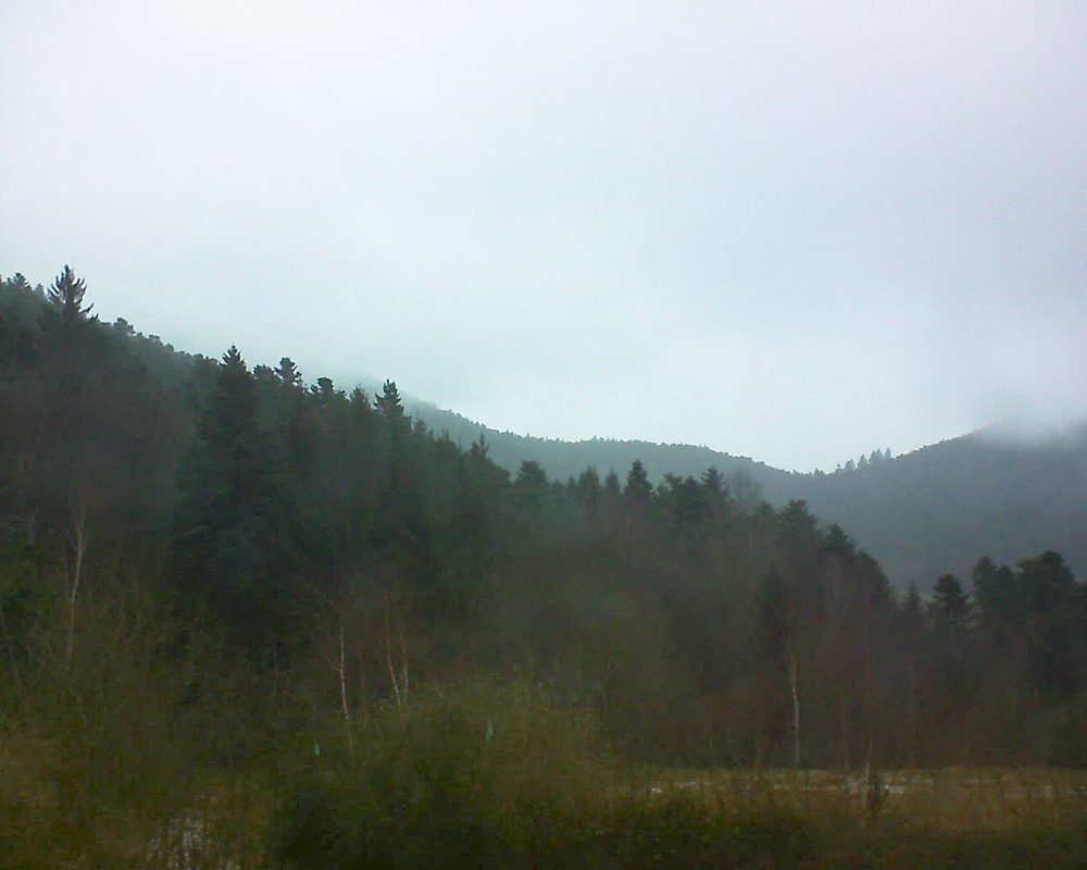 Le petit ballon vu depuis le Domaine Langmatt à Murbach le 11.02.2018 à 16:30 Le petit ballon (Alsace, Vosges) le 11.02.2018 à 16:30