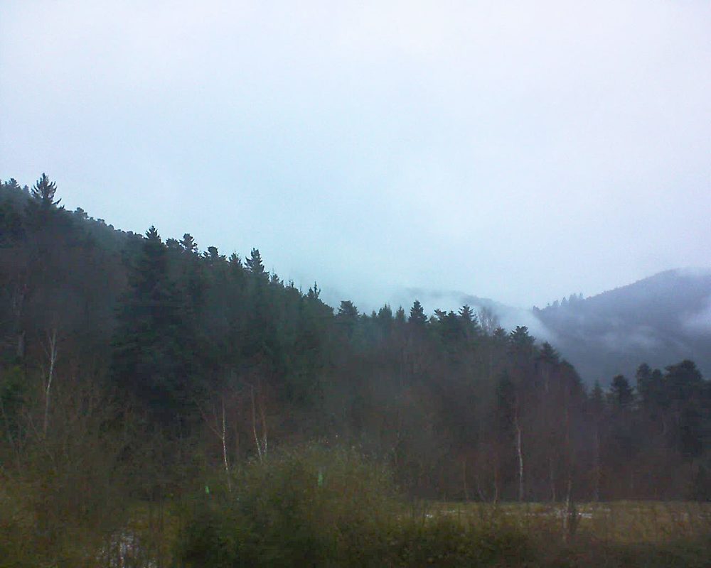 Le petit ballon vu depuis le Domaine Langmatt à Murbach le 11.02.2018 à 17:15 Le petit ballon (Alsace, Vosges) le 11.02.2018 à 17:15