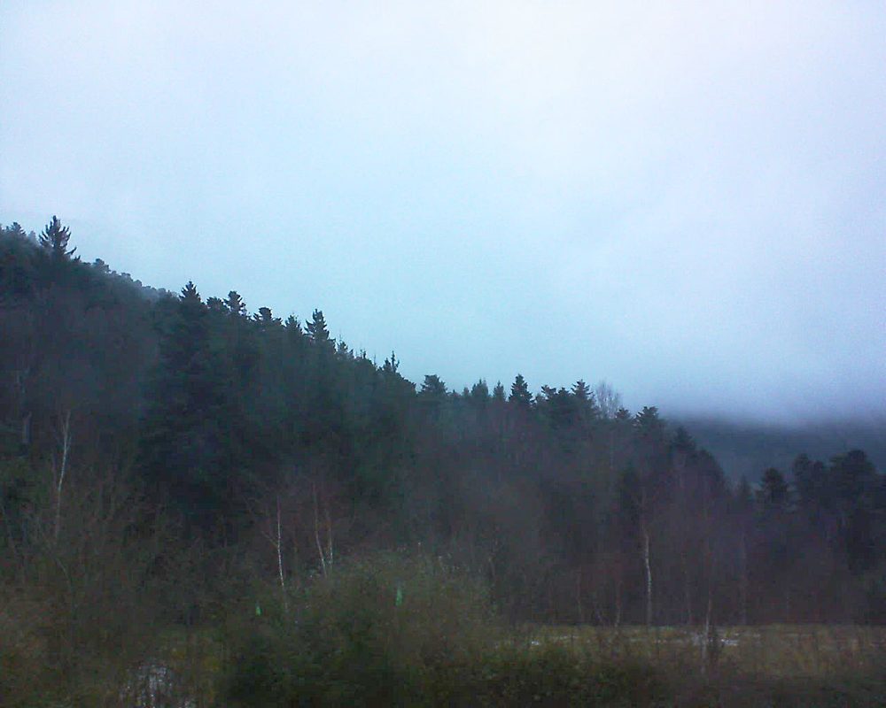 Le petit ballon vu depuis le Domaine Langmatt à Murbach le 11.02.2018 à 17:30 Le petit ballon (Alsace, Vosges) le 11.02.2018 à 17:30