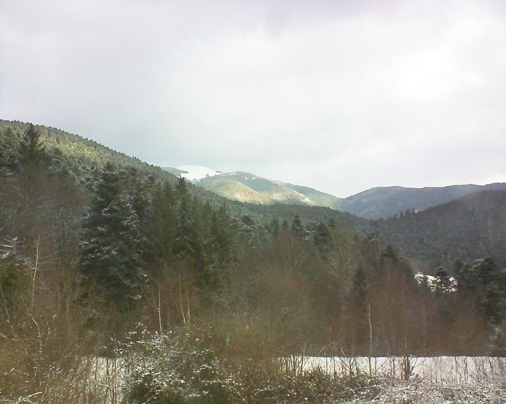 Le petit ballon vu depuis le Domaine Langmatt à Murbach le 12.02.2018 à 09:15 Le petit ballon (Alsace, Vosges) le 12.02.2018 à 09:15