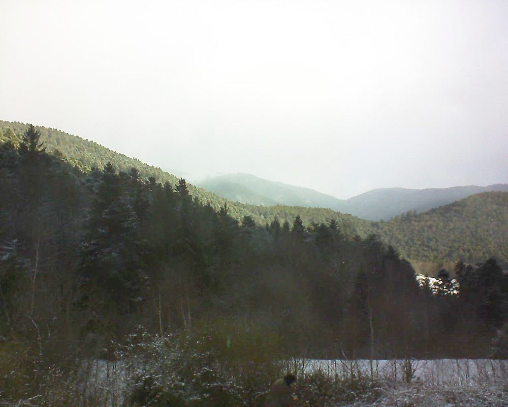 Le petit ballon vu depuis le Domaine Langmatt à Murbach le 12.02.2018 à 09:30 Le petit ballon (Alsace, Vosges) le 12.02.2018 à 09:30