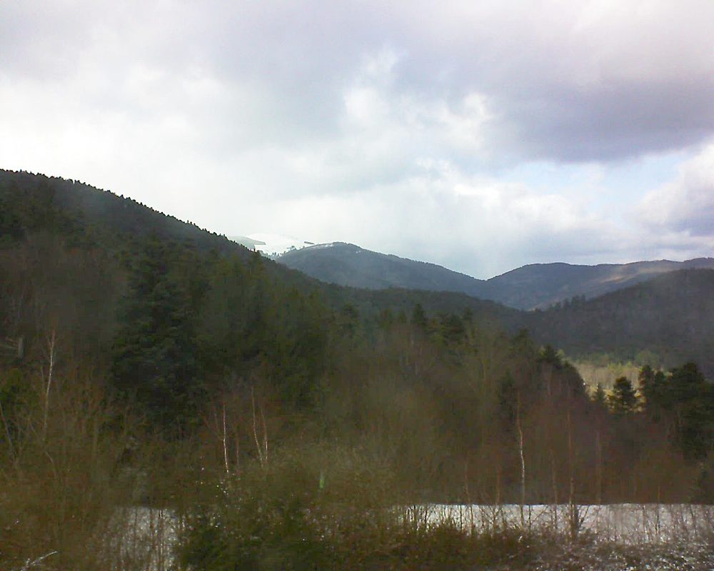 Le petit ballon vu depuis le Domaine Langmatt à Murbach le 12.02.2018 à 14:00 Le petit ballon (Alsace, Vosges) le 12.02.2018 à 14:00