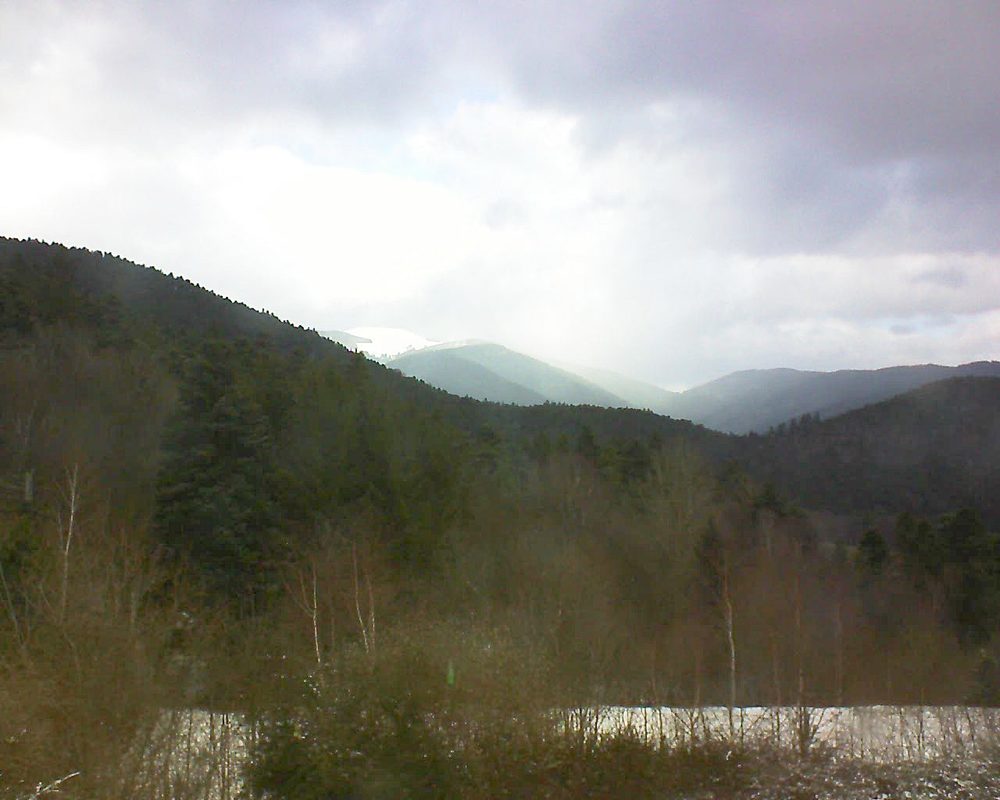 Le petit ballon vu depuis le Domaine Langmatt à Murbach le 12.02.2018 à 14:15 Le petit ballon (Alsace, Vosges) le 12.02.2018 à 14:15