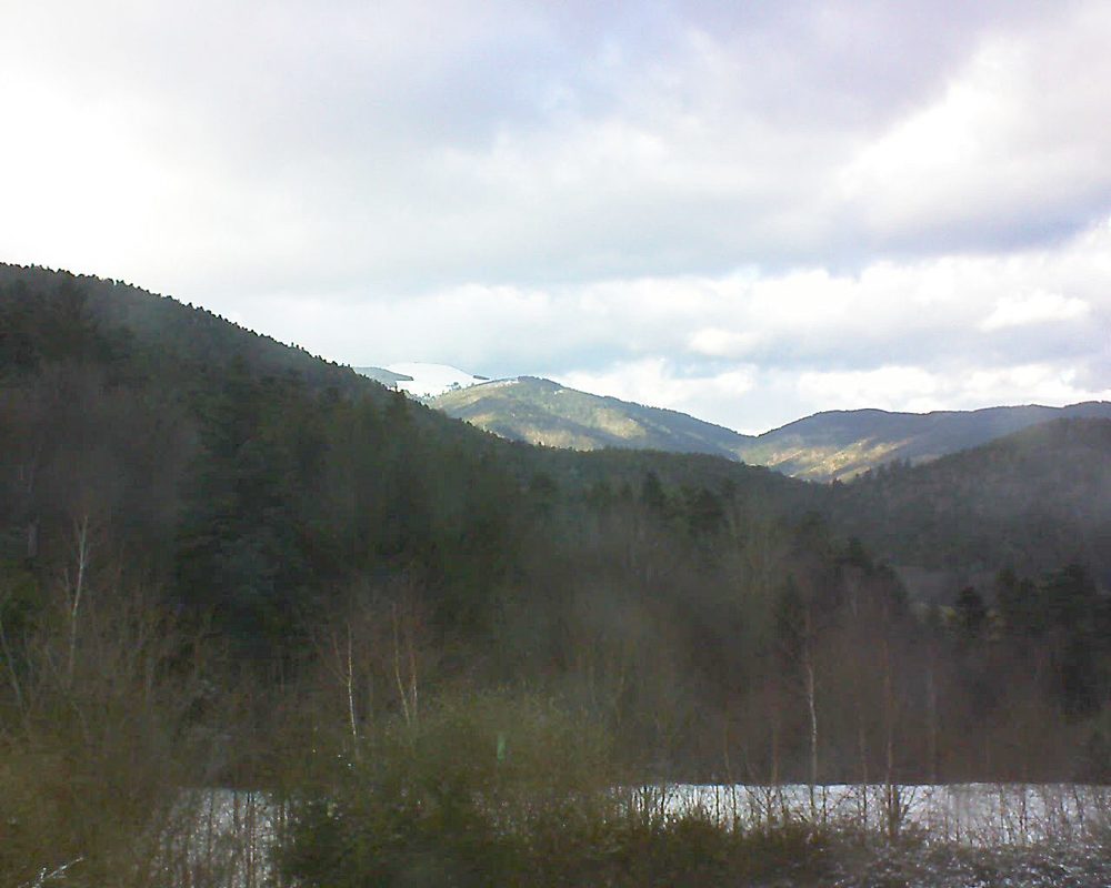 Le petit ballon vu depuis le Domaine Langmatt à Murbach le 12.02.2018 à 16:00 Le petit ballon (Alsace, Vosges) le 12.02.2018 à 16:00