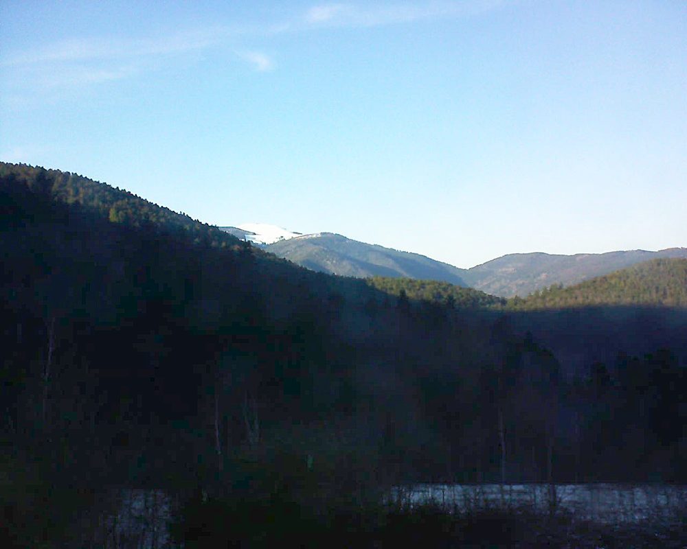 Le petit ballon vu depuis le Domaine Langmatt à Murbach le 13.02.2018 à 16:15 Le petit ballon (Alsace, Vosges) le 13.02.2018 à 16:15