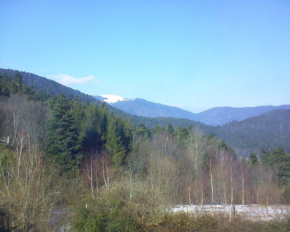 Le petit ballon vu depuis le Domaine Langmatt à Murbach le 14.02.2018 à 14:00 Le petit ballon (Alsace, Vosges) le 14.02.2018 à 14:00