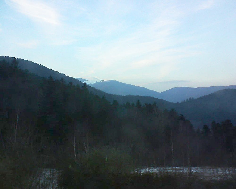 Le petit ballon vu depuis le Domaine Langmatt à Murbach le 14.02.2018 à 17:30 Le petit ballon (Alsace, Vosges) le 14.02.2018 à 17:30