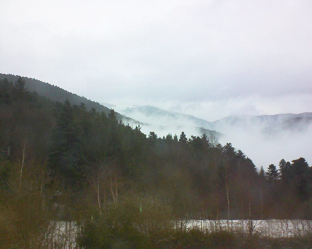 Le petit ballon vu depuis le Domaine Langmatt à Murbach le 15.02.2018 à 10:45 Le petit ballon (Alsace, Vosges) le 15.02.2018 à 10:45