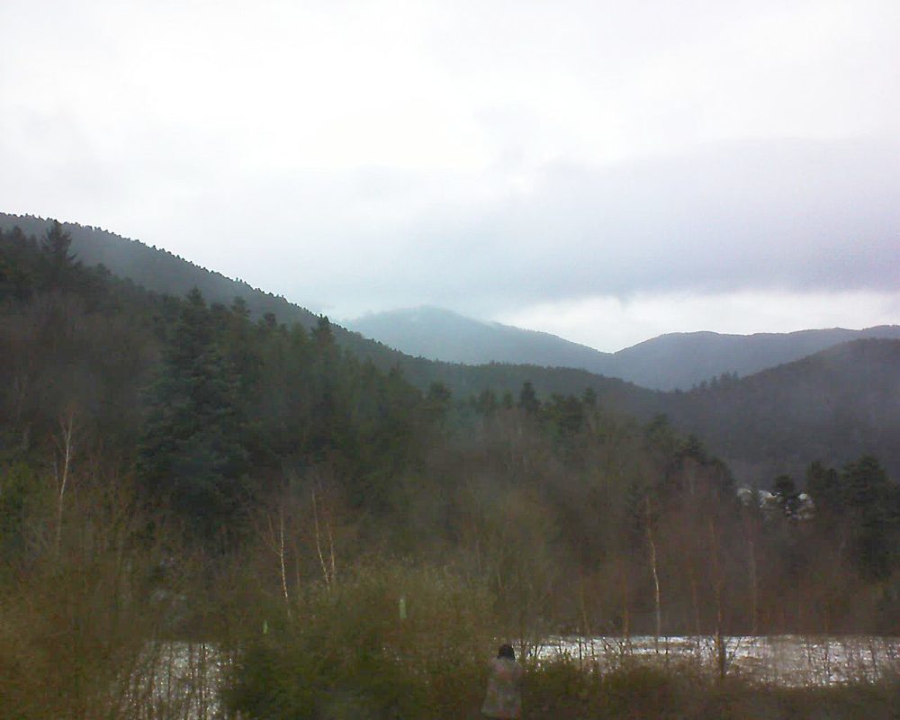 Le petit ballon vu depuis le Domaine Langmatt à Murbach le 15.02.2018 à 11:30 Le petit ballon (Alsace, Vosges) le 15.02.2018 à 11:30
