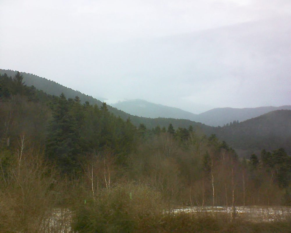 Le petit ballon vu depuis le Domaine Langmatt à Murbach le 15.02.2018 à 12:30 Le petit ballon (Alsace, Vosges) le 15.02.2018 à 12:30
