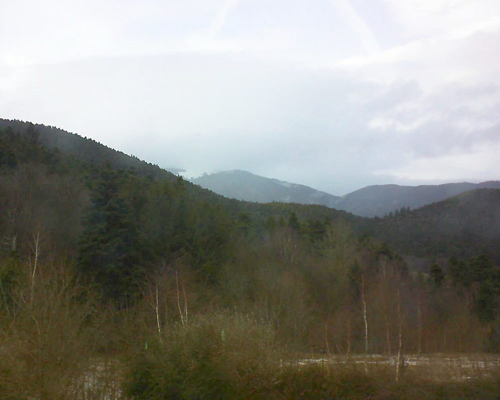 Le petit ballon vu depuis le Domaine Langmatt à Murbach le 15.02.2018 à 13:00 Le petit ballon (Alsace, Vosges) le 15.02.2018 à 13:00