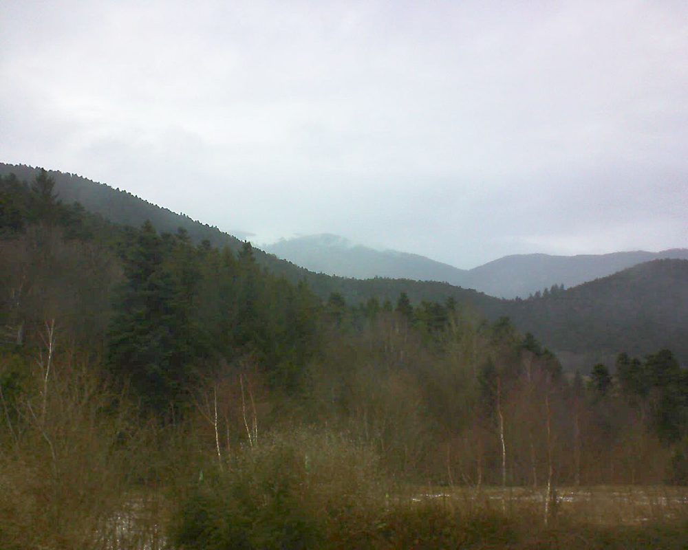 Le petit ballon vu depuis le Domaine Langmatt à Murbach le 15.02.2018 à 13:30 Le petit ballon (Alsace, Vosges) le 15.02.2018 à 13:30