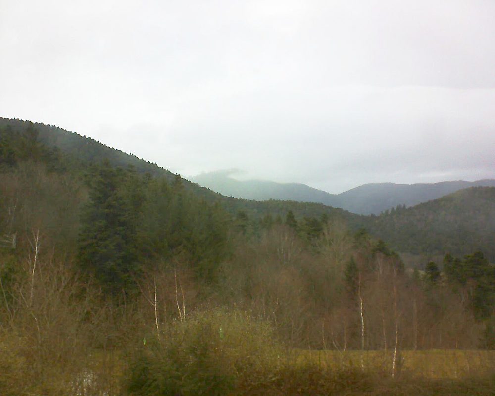 Le petit ballon vu depuis le Domaine Langmatt à Murbach le 15.02.2018 à 14:30 Le petit ballon (Alsace, Vosges) le 15.02.2018 à 14:30