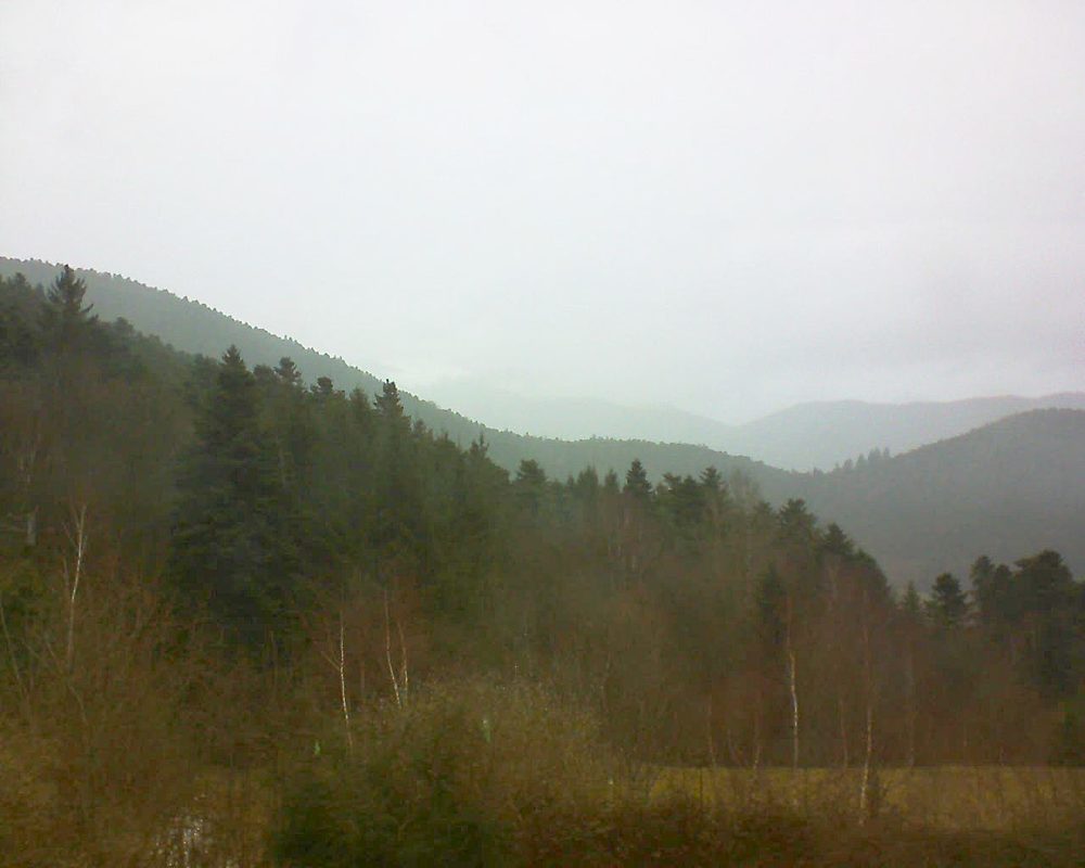 Le petit ballon vu depuis le Domaine Langmatt à Murbach le 15.02.2018 à 14:45 Le petit ballon (Alsace, Vosges) le 15.02.2018 à 14:45