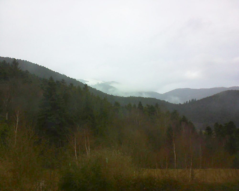 Le petit ballon vu depuis le Domaine Langmatt à Murbach le 15.02.2018 à 15:30 Le petit ballon (Alsace, Vosges) le 15.02.2018 à 15:30