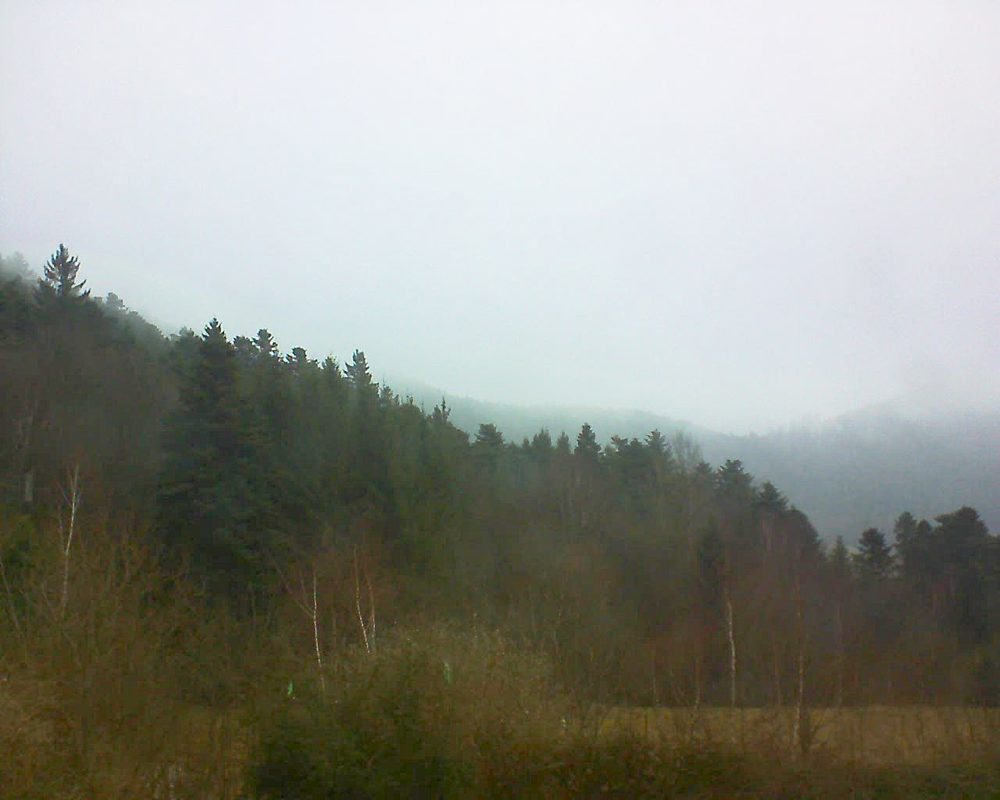 Le petit ballon vu depuis le Domaine Langmatt à Murbach le 15.02.2018 à 16:45 Le petit ballon (Alsace, Vosges) le 15.02.2018 à 16:45
