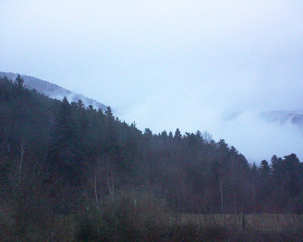 Le petit ballon vu depuis le Domaine Langmatt à Murbach le 15.02.2018 à 18:00 Le petit ballon (Alsace, Vosges) le 15.02.2018 à 18:00