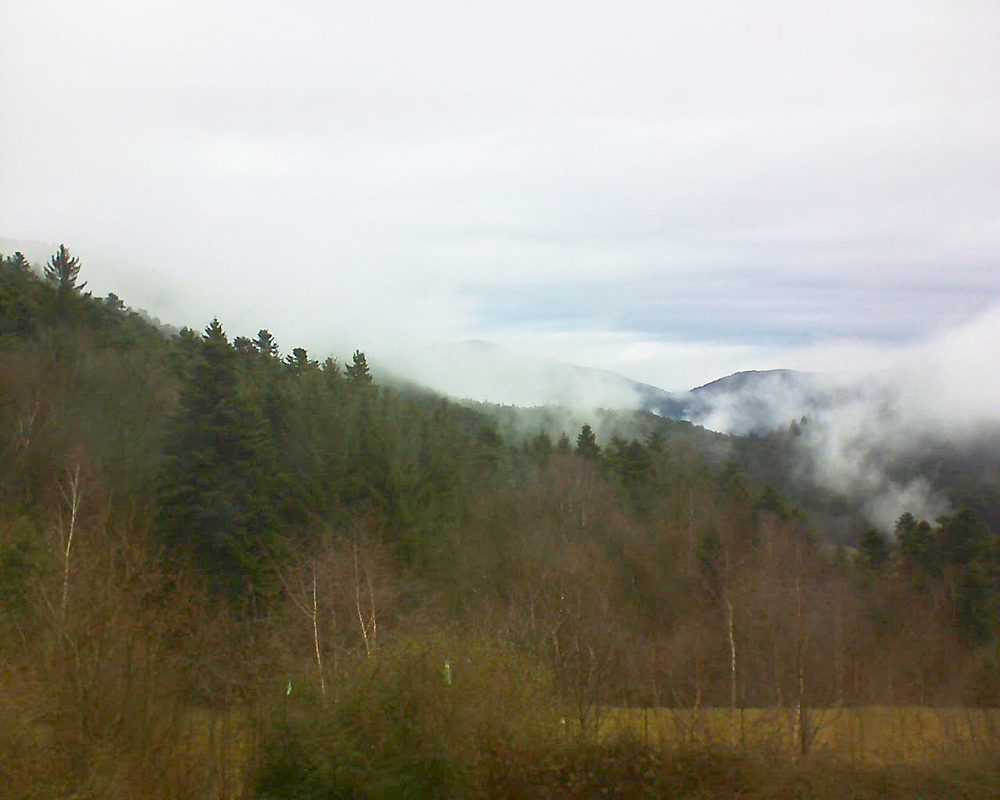 Le petit ballon vu depuis le Domaine Langmatt à Murbach le 16.02.2018 à 09:45 Le petit ballon (Alsace, Vosges) le 16.02.2018 à 09:45
