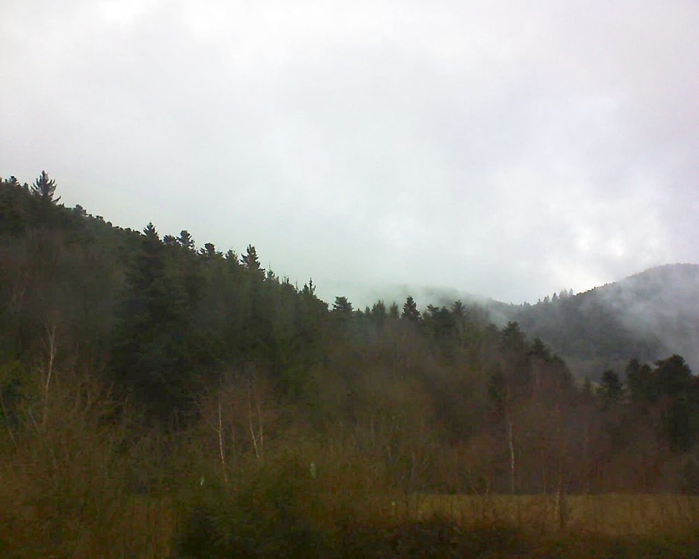 Le petit ballon vu depuis le Domaine Langmatt à Murbach le 16.02.2018 à 11:15 Le petit ballon (Alsace, Vosges) le 16.02.2018 à 11:15