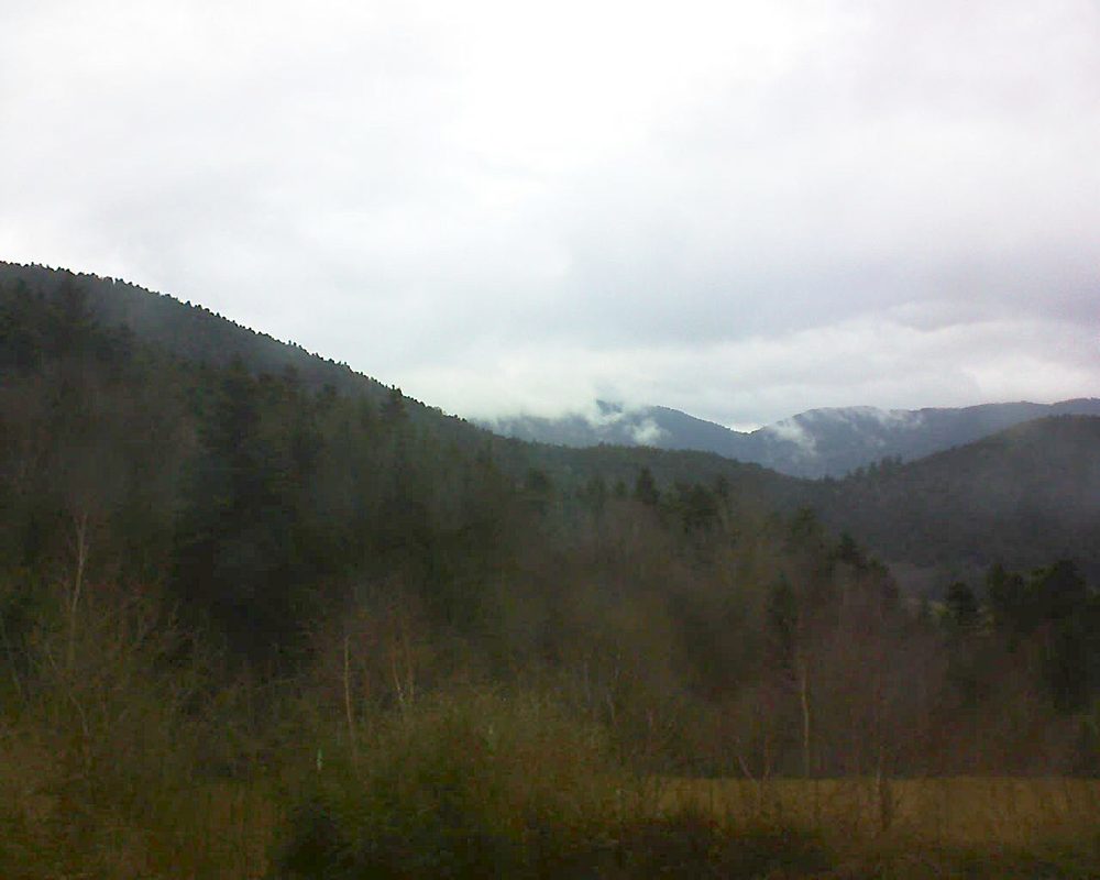Le petit ballon vu depuis le Domaine Langmatt à Murbach le 16.02.2018 à 14:00 Le petit ballon (Alsace, Vosges) le 16.02.2018 à 14:00