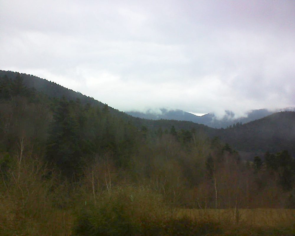 Le petit ballon vu depuis le Domaine Langmatt à Murbach le 16.02.2018 à 14:15 Le petit ballon (Alsace, Vosges) le 16.02.2018 à 14:15