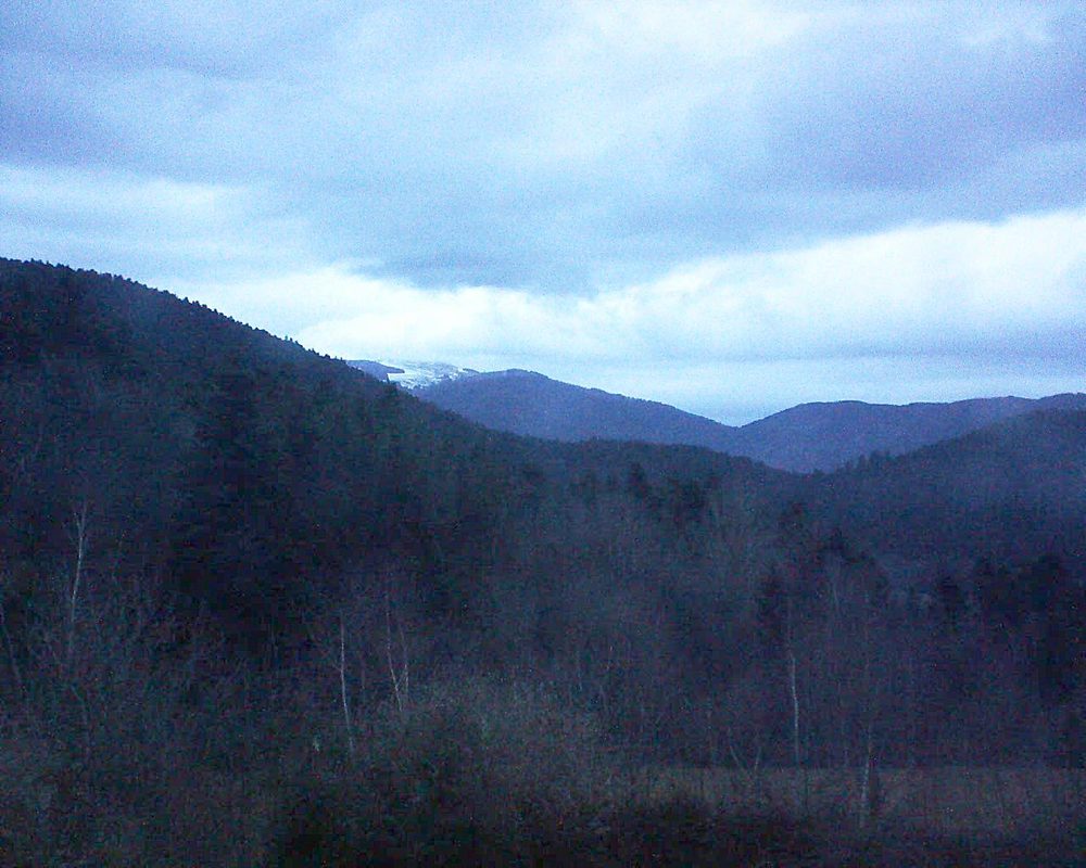 Le petit ballon vu depuis le Domaine Langmatt à Murbach le 16.02.2018 à 18:00 Le petit ballon (Alsace, Vosges) le 16.02.2018 à 18:00