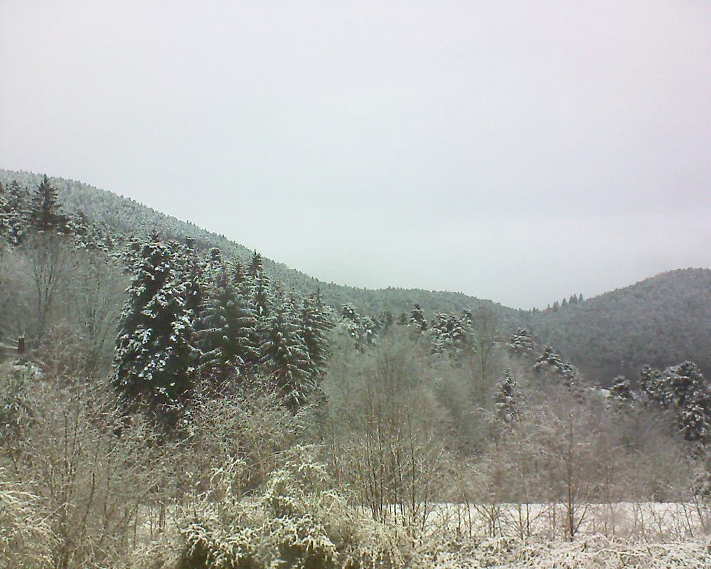 Le petit ballon vu depuis le Domaine Langmatt à Murbach le 17.02.2018 à 11:30 Le petit ballon (Alsace, Vosges) le 17.02.2018 à 11:30