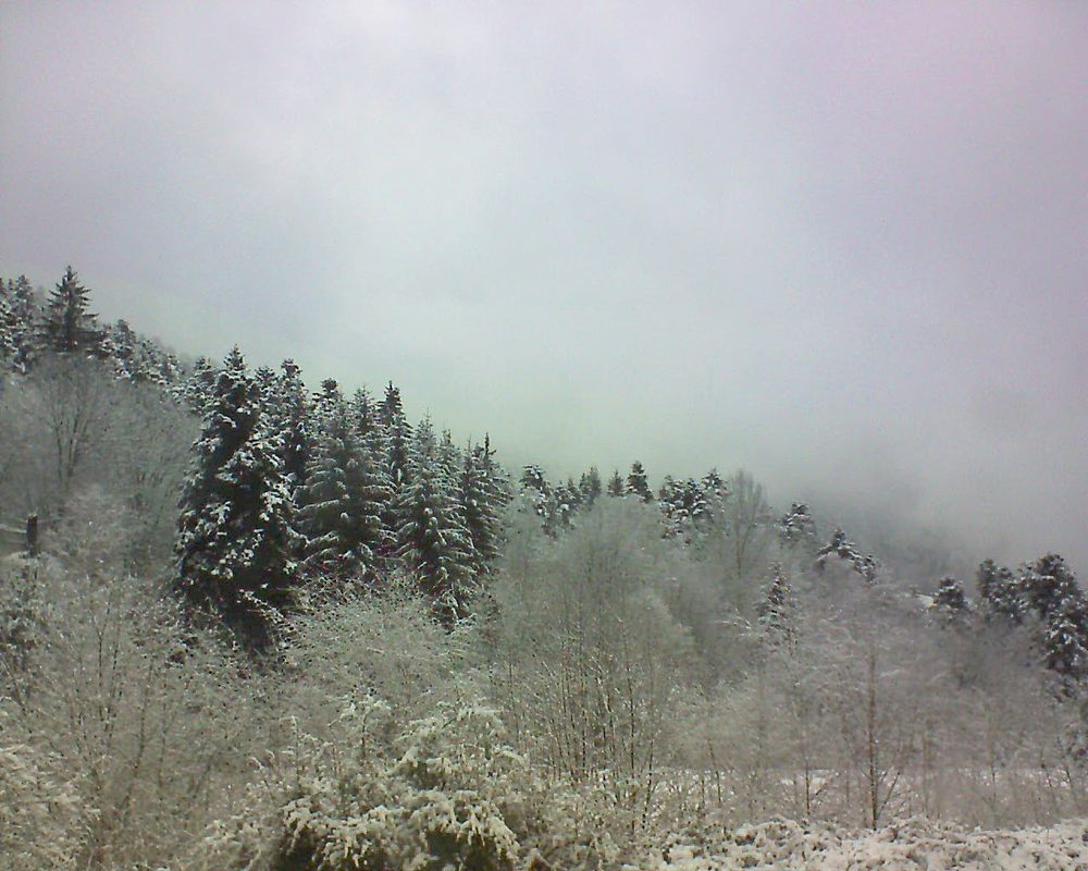 Le petit ballon vu depuis le Domaine Langmatt à Murbach le 18.02.2018 à 12:15 Le petit ballon (Alsace, Vosges) le 18.02.2018 à 12:15