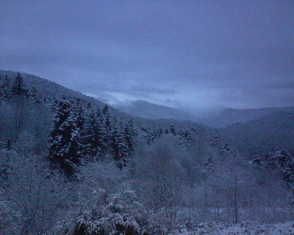 Le petit ballon vu depuis le Domaine Langmatt à Murbach le 18.02.2018 à 18:15 Le petit ballon (Alsace, Vosges) le 18.02.2018 à 18:15