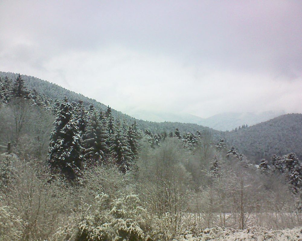 Le petit ballon vu depuis le Domaine Langmatt à Murbach le 19.02.2018 à 13:00 Le petit ballon (Alsace, Vosges) le 19.02.2018 à 13:00