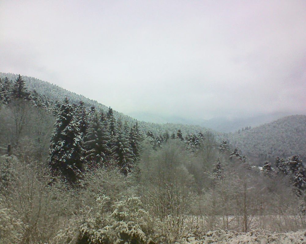 Le petit ballon vu depuis le Domaine Langmatt à Murbach le 19.02.2018 à 13:30 Le petit ballon (Alsace, Vosges) le 19.02.2018 à 13:30