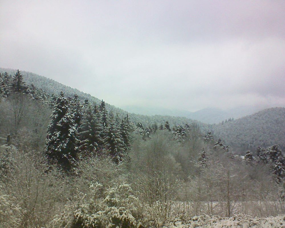 Le petit ballon vu depuis le Domaine Langmatt à Murbach le 19.02.2018 à 13:45 Le petit ballon (Alsace, Vosges) le 19.02.2018 à 13:45