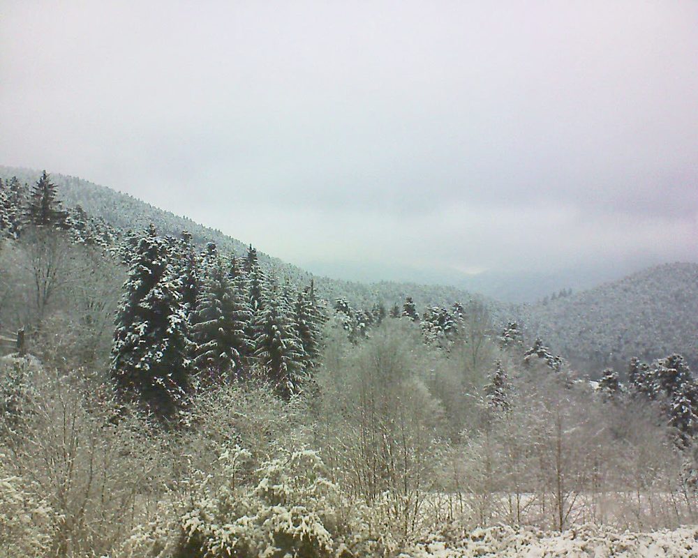 Le petit ballon vu depuis le Domaine Langmatt à Murbach le 19.02.2018 à 14:30 Le petit ballon (Alsace, Vosges) le 19.02.2018 à 14:30